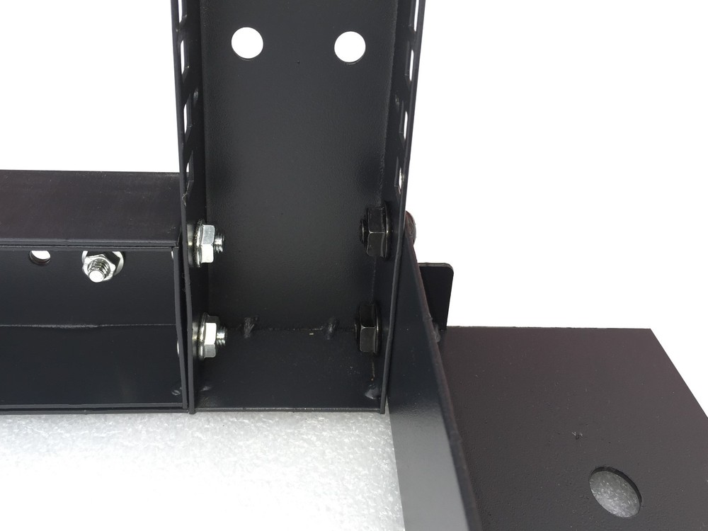 18U 4 Post Open Frame 19" Network Server Rack on Caters Adjustable Depth 24"-37"