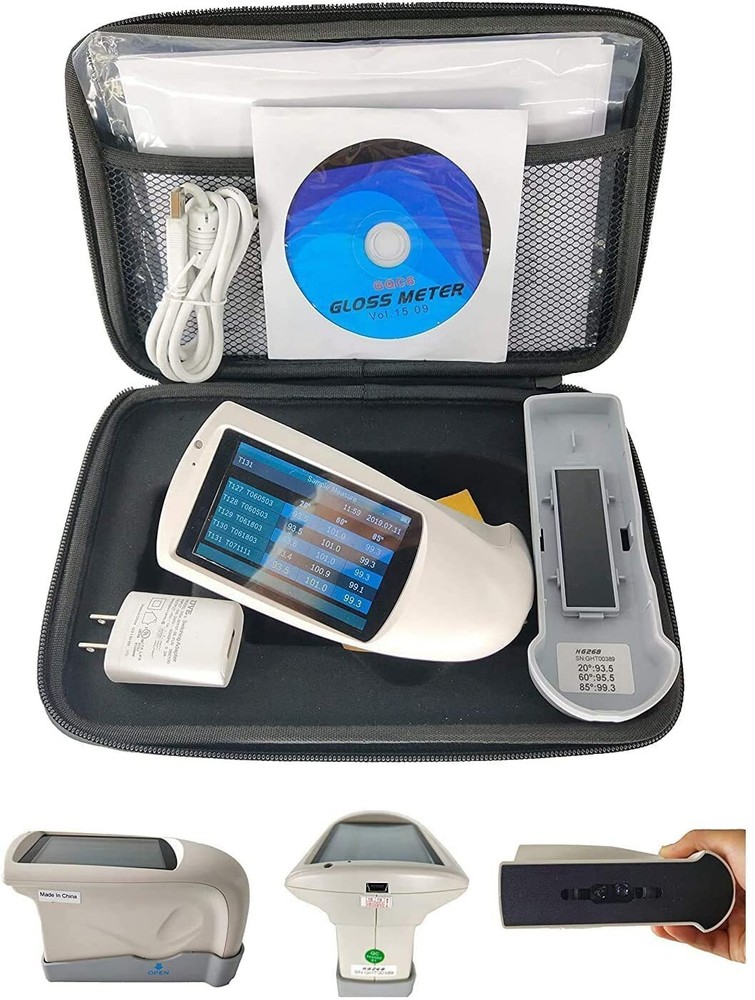 Multi-Angle Gloss Meter with Angle 20°/60°/85° 0-1000GU Division Value 0.1GU