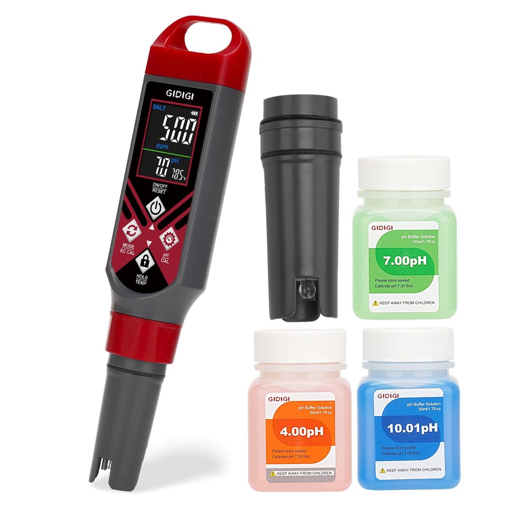 GIDIGI Pool pH Salt Tester with Replaceable Probe