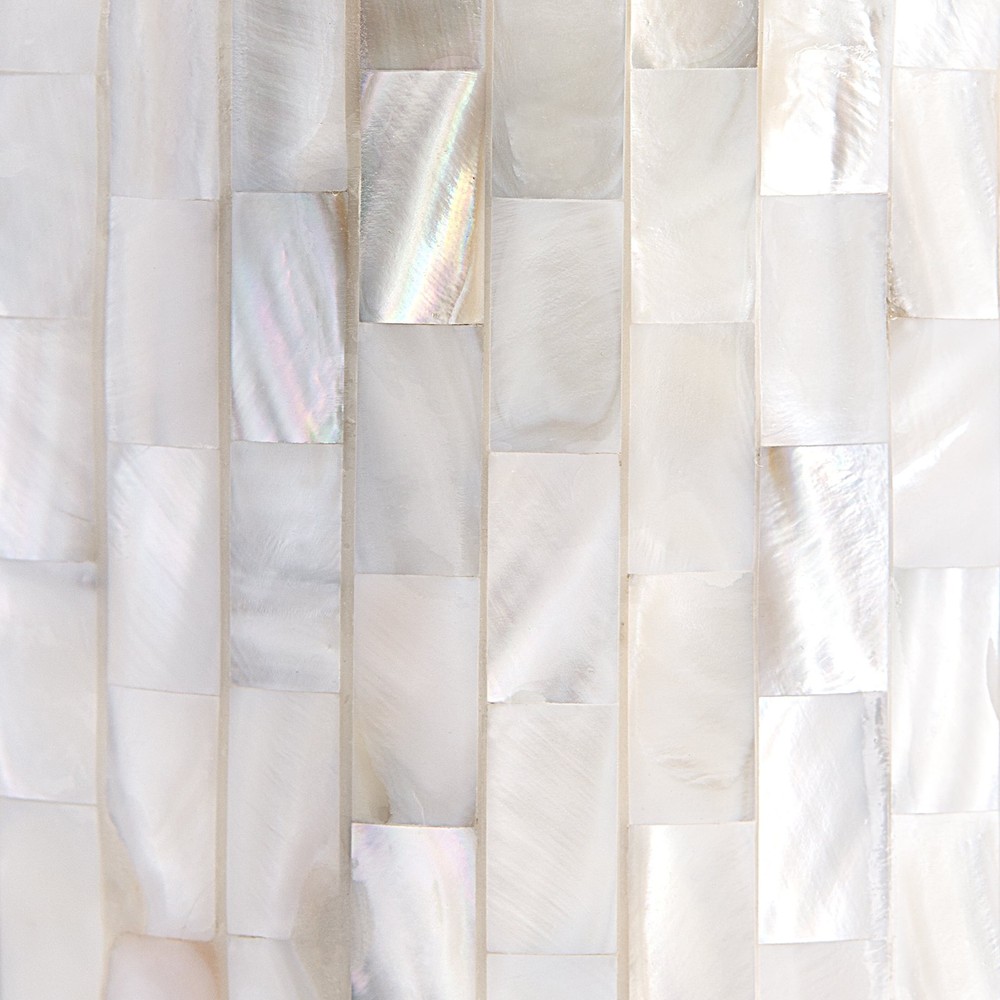 Pearlescent Tile Pattern Resin Toothbrush Holder for Bathroom Sink