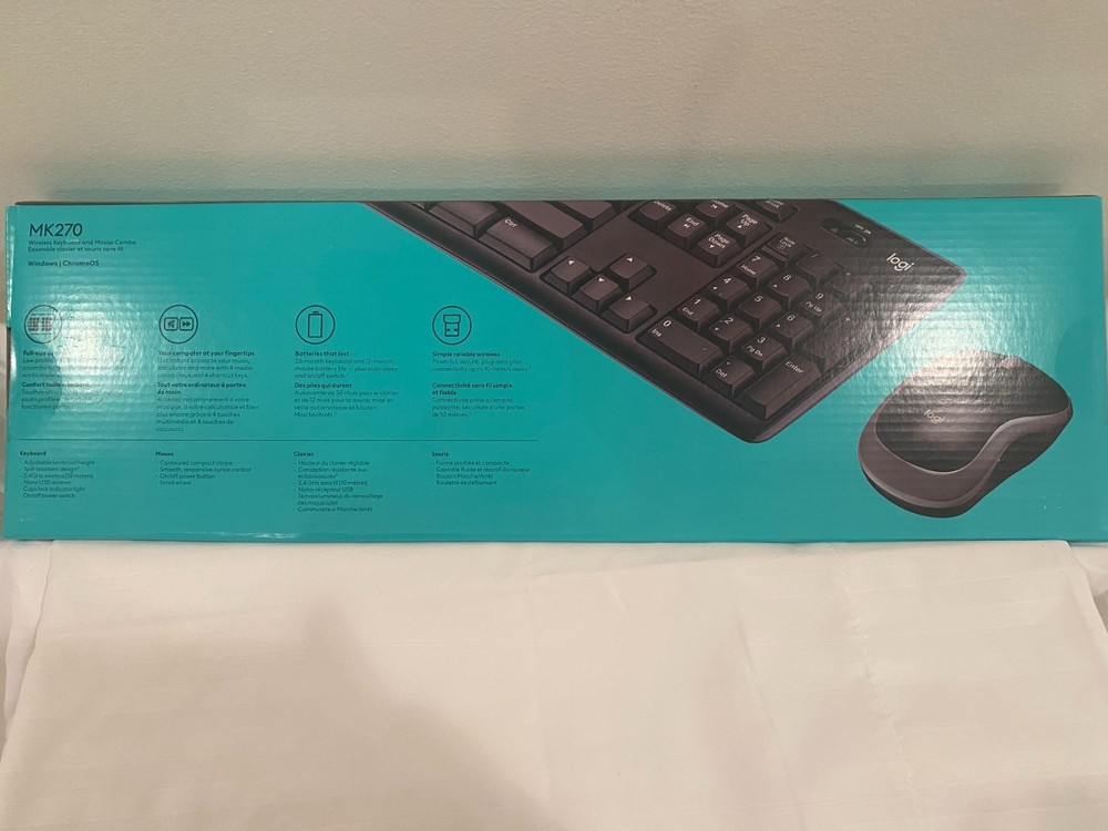 Logitech MK270 Wireless Combo Keyboard & Mouse USB Black 920004536