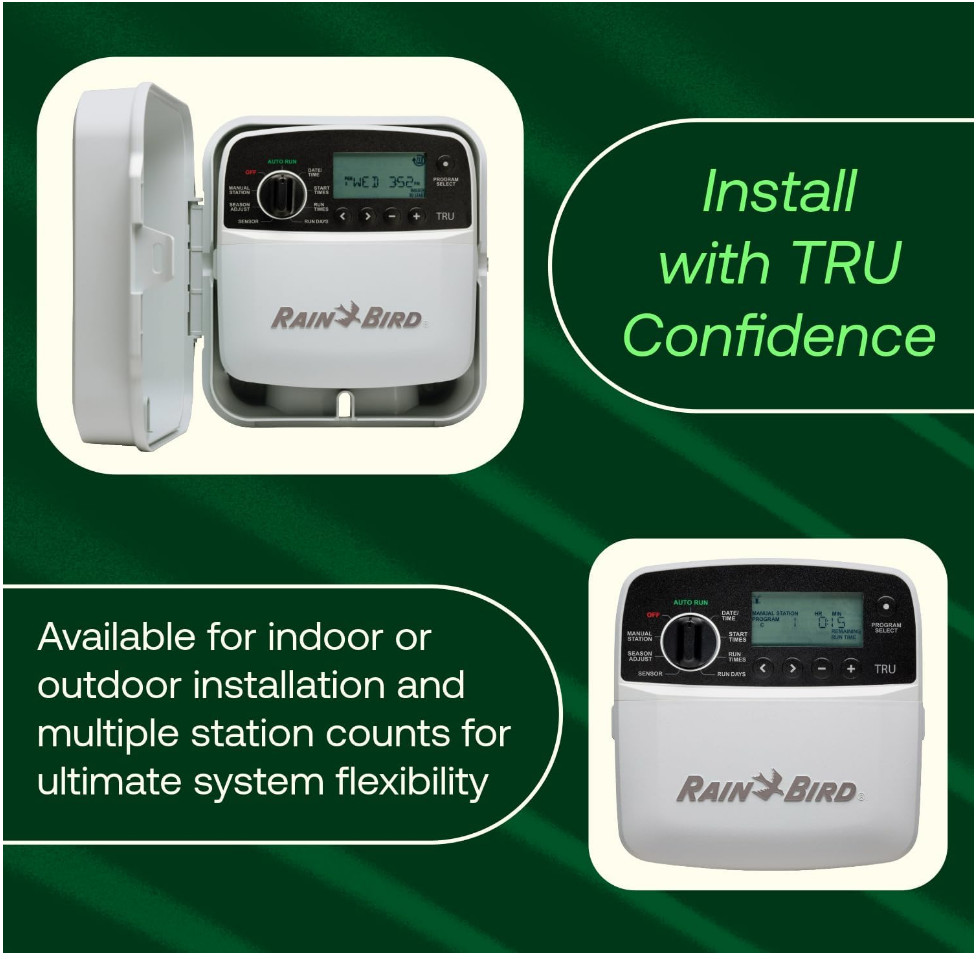 Rain Bird TRU8O Program Based Indoor/Outdoor Irrigation Sprinkler Controller