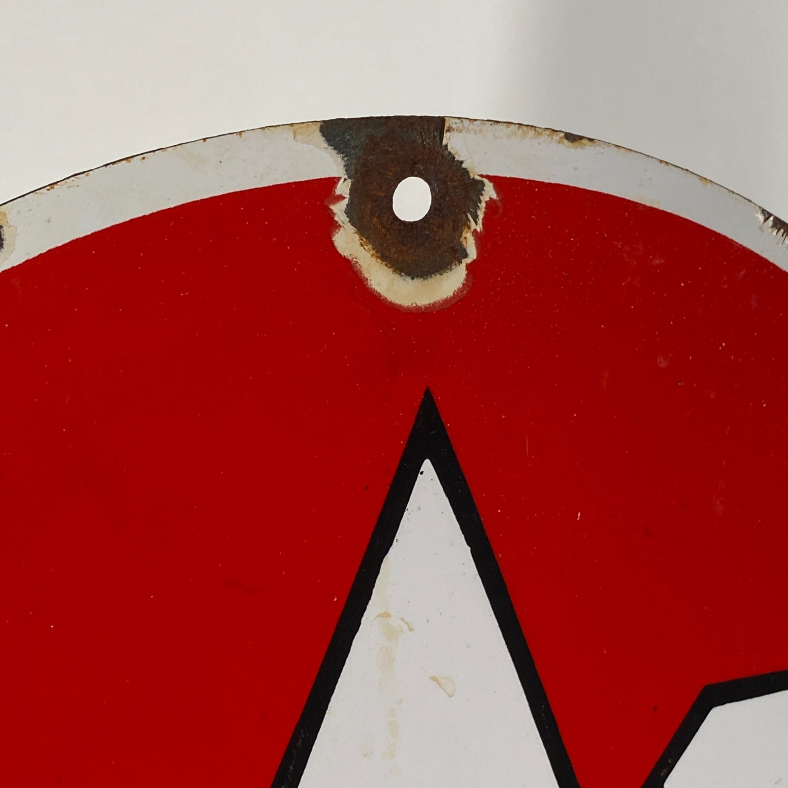 Flying A Enamel Sign - 50x30cm (19.7x11.8") - Rare Gas Station Vintage Iron Sign