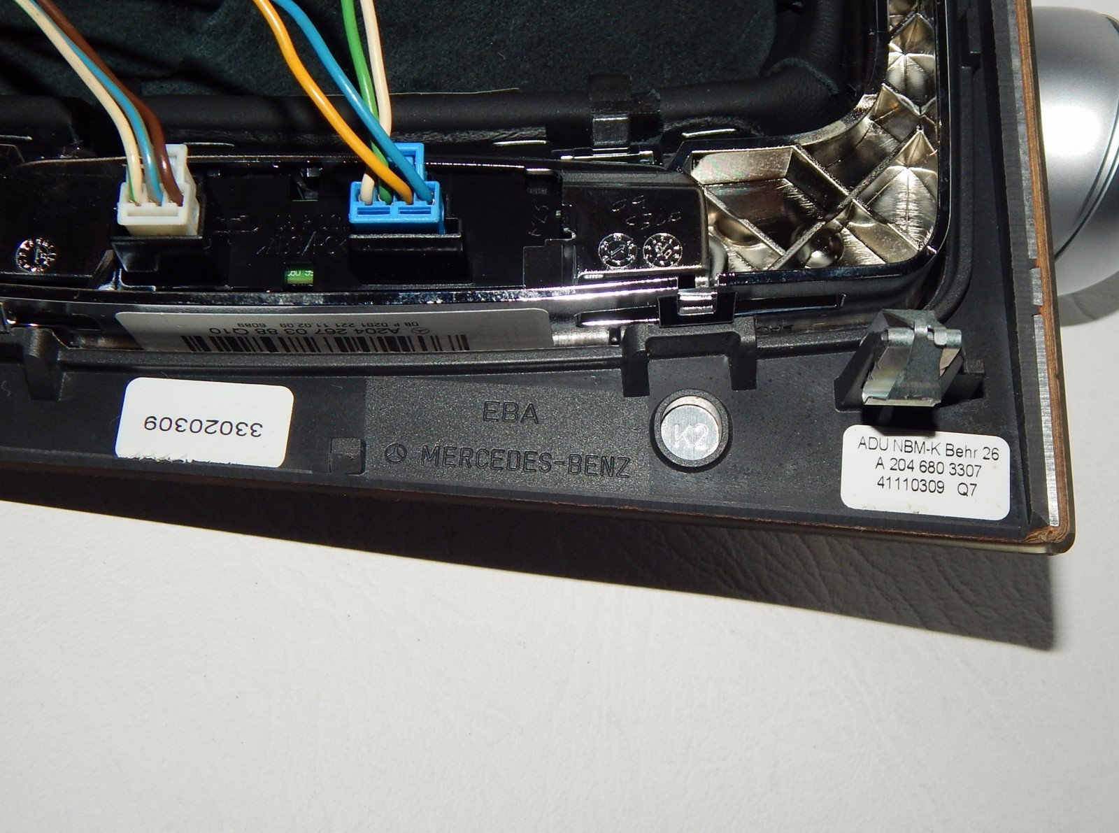 OEM 2008-2011 MERCEDES C300 Automatic Shift Knob Boot Bezel Wood Trim Shifter