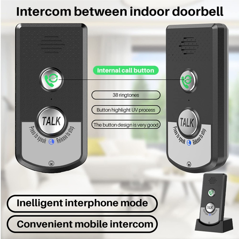 Intercoms Wireless for Home, 1500 Meters 2 Charging Methods Wireless...