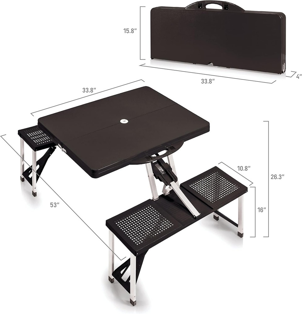 PICNIC TIME Portable Folding Picnic Table, Seats 4