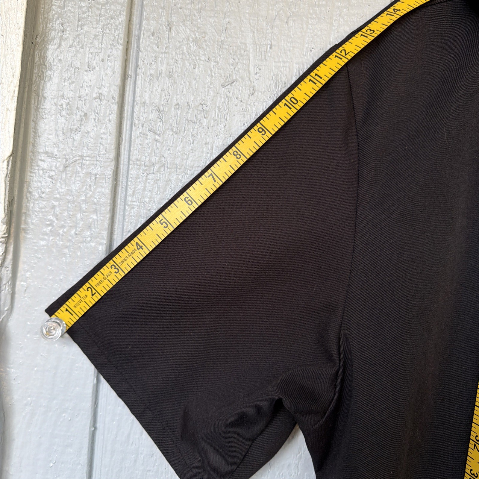 Men's Chef Coat Chefwear Jacket 3X Short Sleeve Black Button Pockets