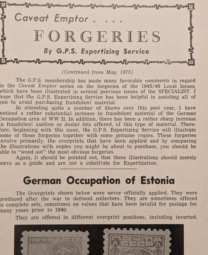 German Postal Specialist May 1974 UV Federal Post Office On Pikes Command