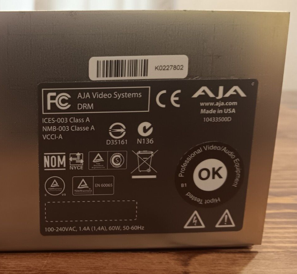 AJA DRM Rackmount Frame with 5x Mini Converter Mounting Brackets