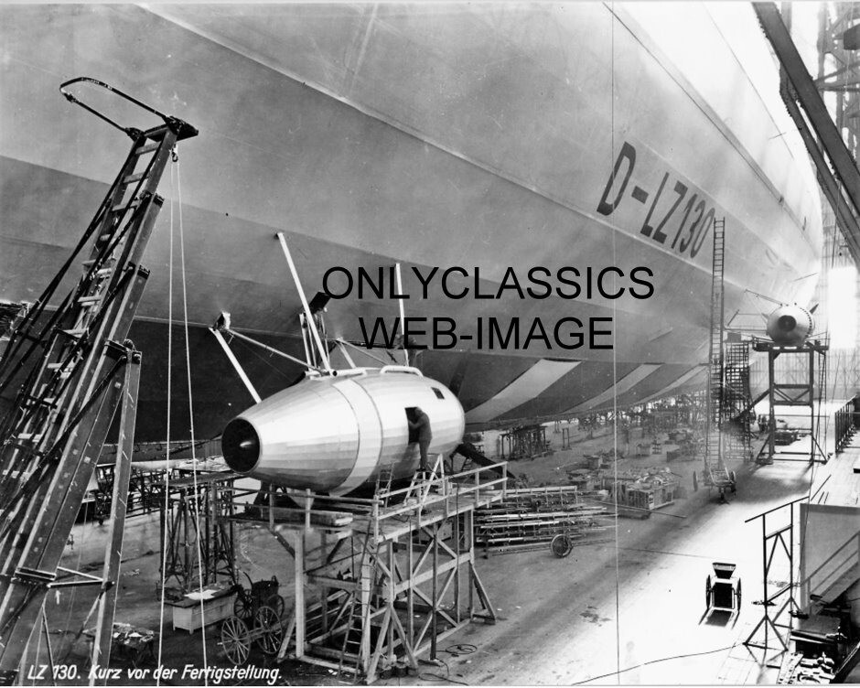 1938 GRAF ZEPPELIN II LZ 130 CONSTRUCTION 8X10 PHOTO GERMANY DIRIGIBLE AVIATION