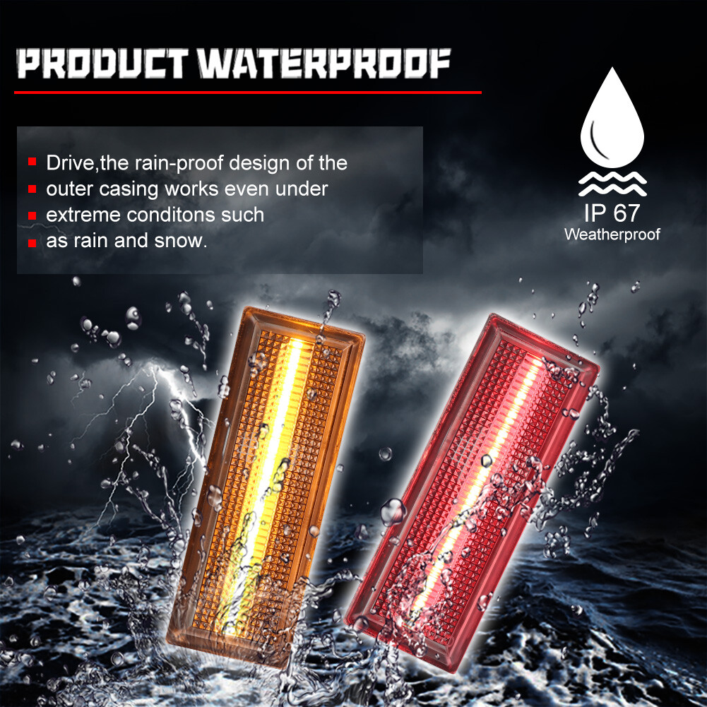 4X LED Side Marker Lights Clear Lens Front Rear For 81-88 Oldsmobile Cutlass 442