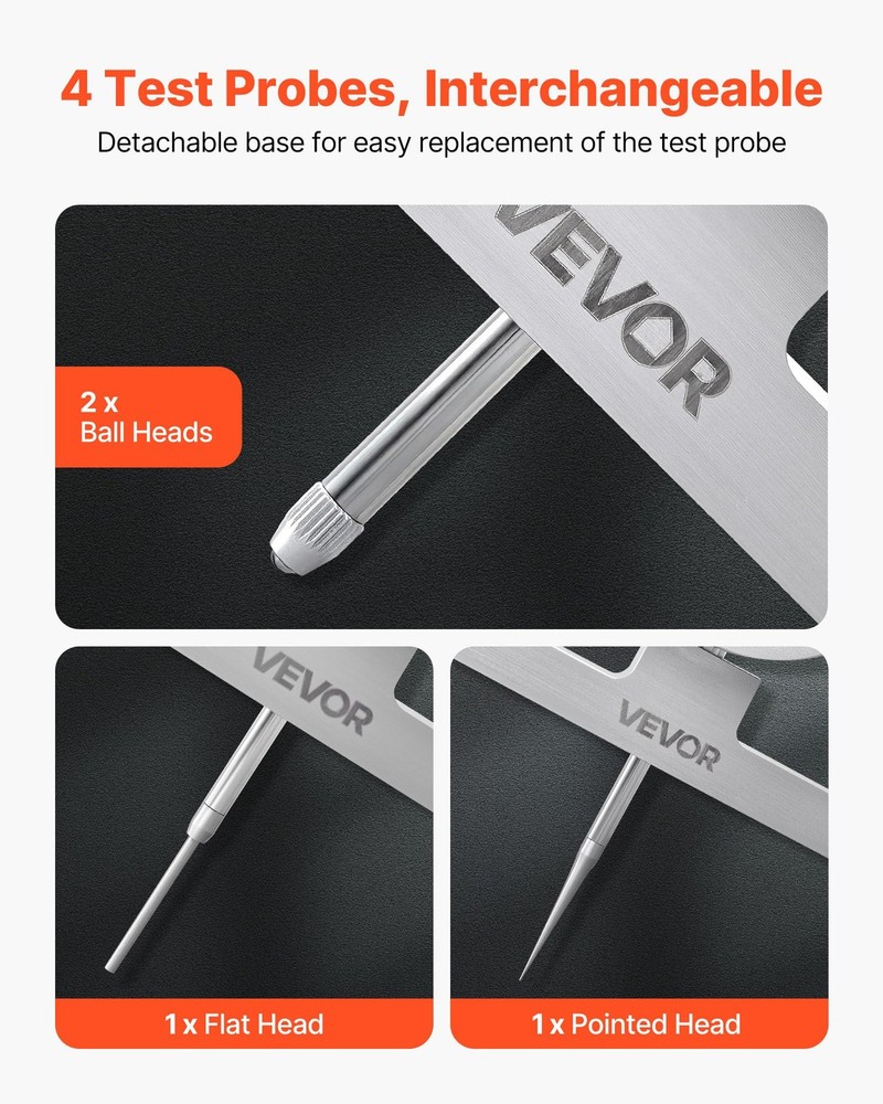 VEVOR Digital Depth Gauge Micrometer, 0-22" Range, High-Precision, Stainless Ste