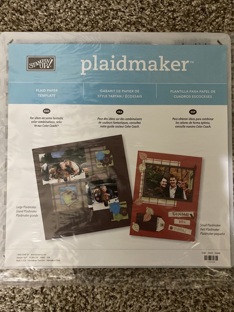 Stampin' Up! NEW Plaidmaker Template Large