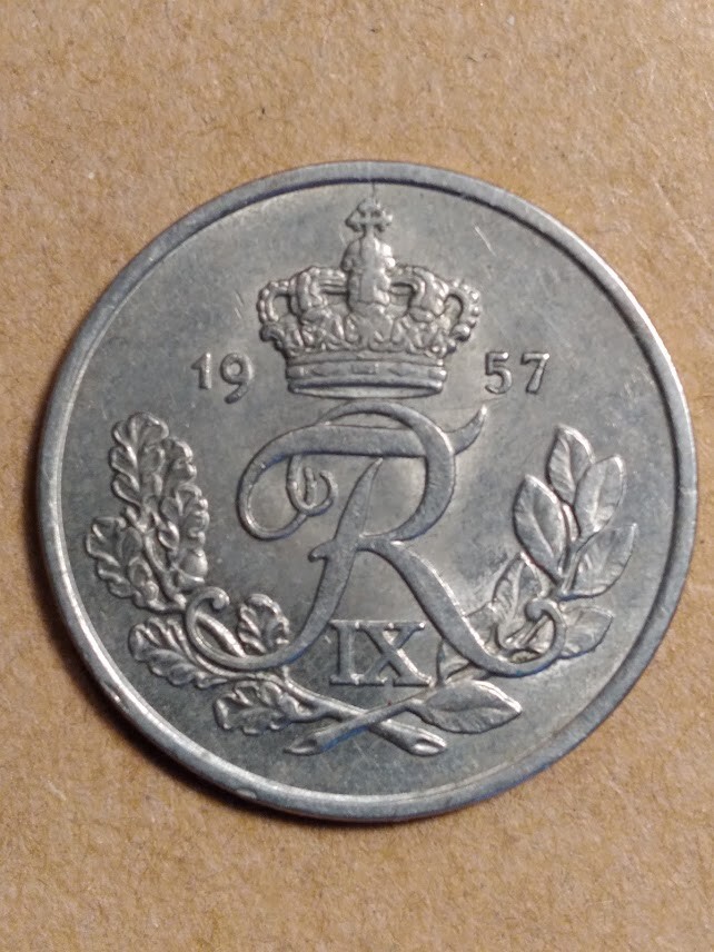 1957 Denmark 25 Ore