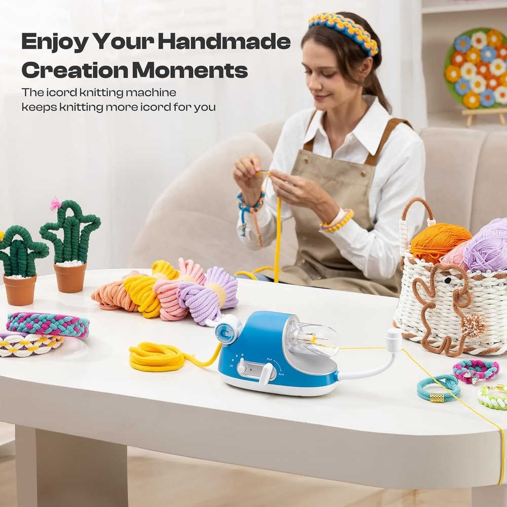 Automatic Electric Knitting Machine with Adjustable Speed for DIY Crafts