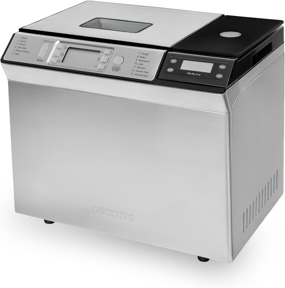 2 LB Bread Maker with 13 Settings, Jam Mode & Auto Dispenser for Fresh Bread