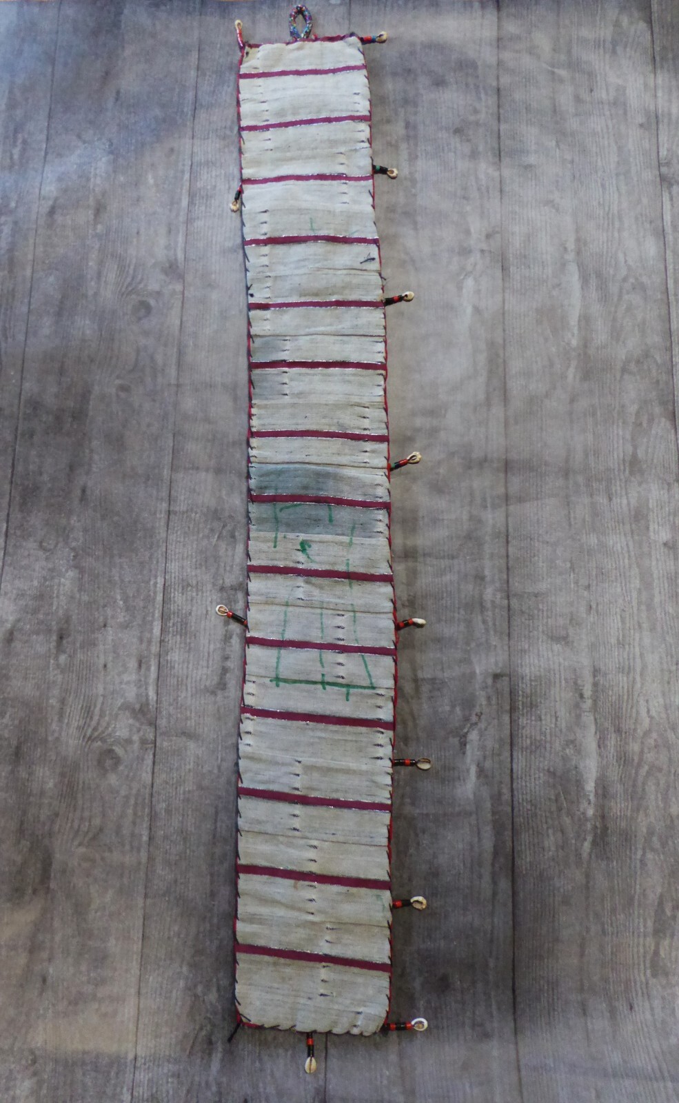 African Tribal Ceremonial Beaded Art Wall Hanging Cowrie Shell 3D Elephant Mask