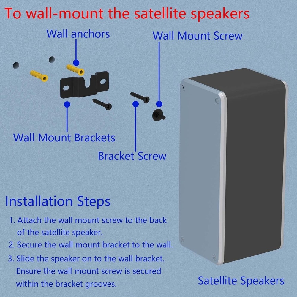 Speaker Wall Mount Brackets for Vizio More Surround