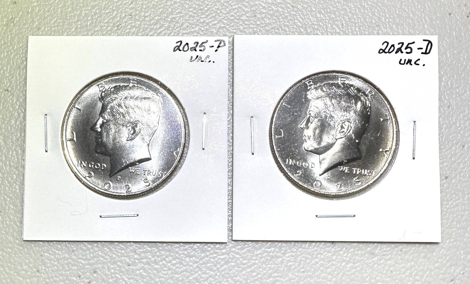 2025 P & D Kennedy Half Dollar ⭐FREE SHIP 2 Coin Set  in Flips ⭐SHIPS NOW ⭐Uncir