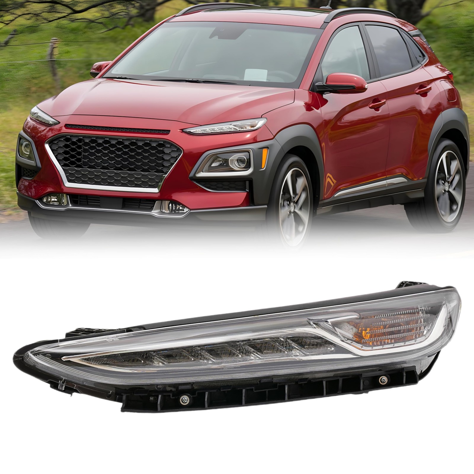 For Hyundai Kona Daytime Running Light - LED DRL Headlight Left Side