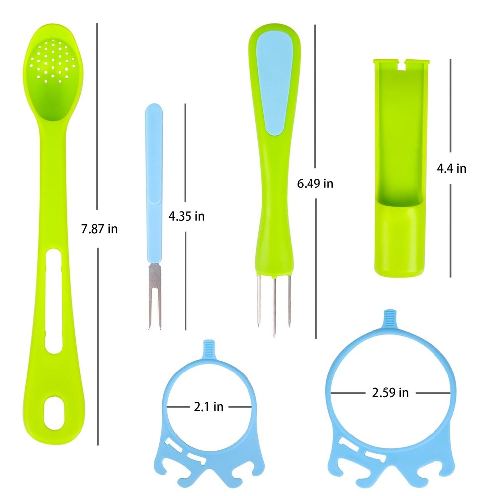 2 Pack Olive Spoon & Pickle Fork Grabber Tool, Picker for Jar, Kitchen Gadget