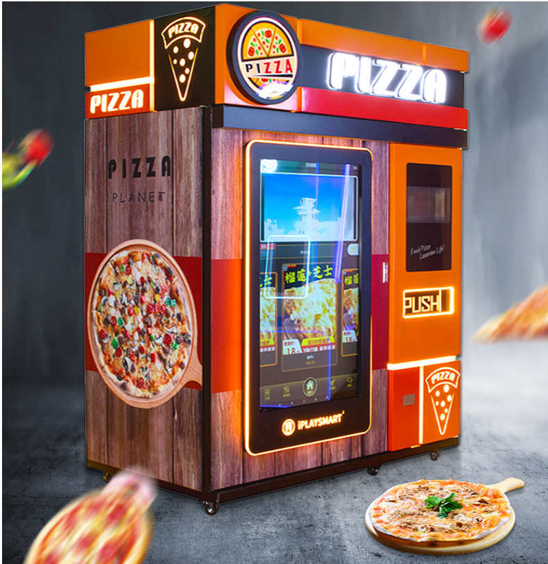Smart Touch Screen Pizza Vending Machine Commercial Fully Automatic Outdoor