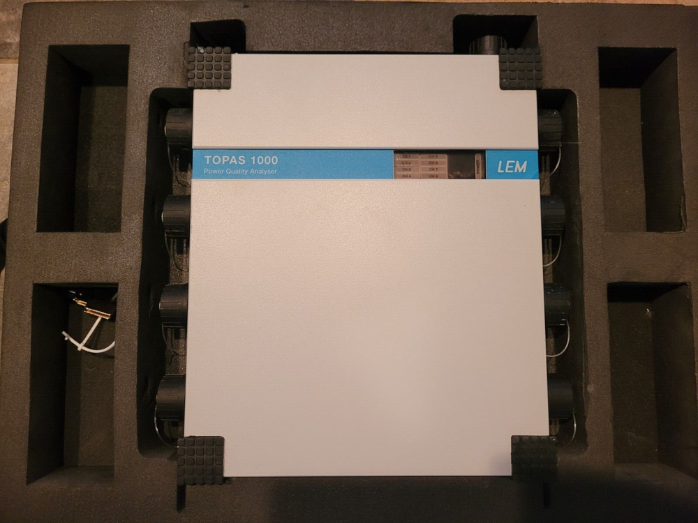 LEM Topas 1000 Power Quality Analyzer Data Logger w/ Current Loops Hard Case