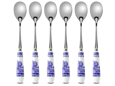 Spode Blue Italian Teaspoon Set 6pce