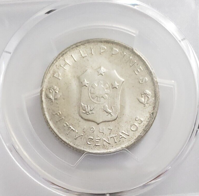 1947-S Silver MacArthur "Philippines" Half Dollar - PCGS MS65 - KM-184 - Nice!!!