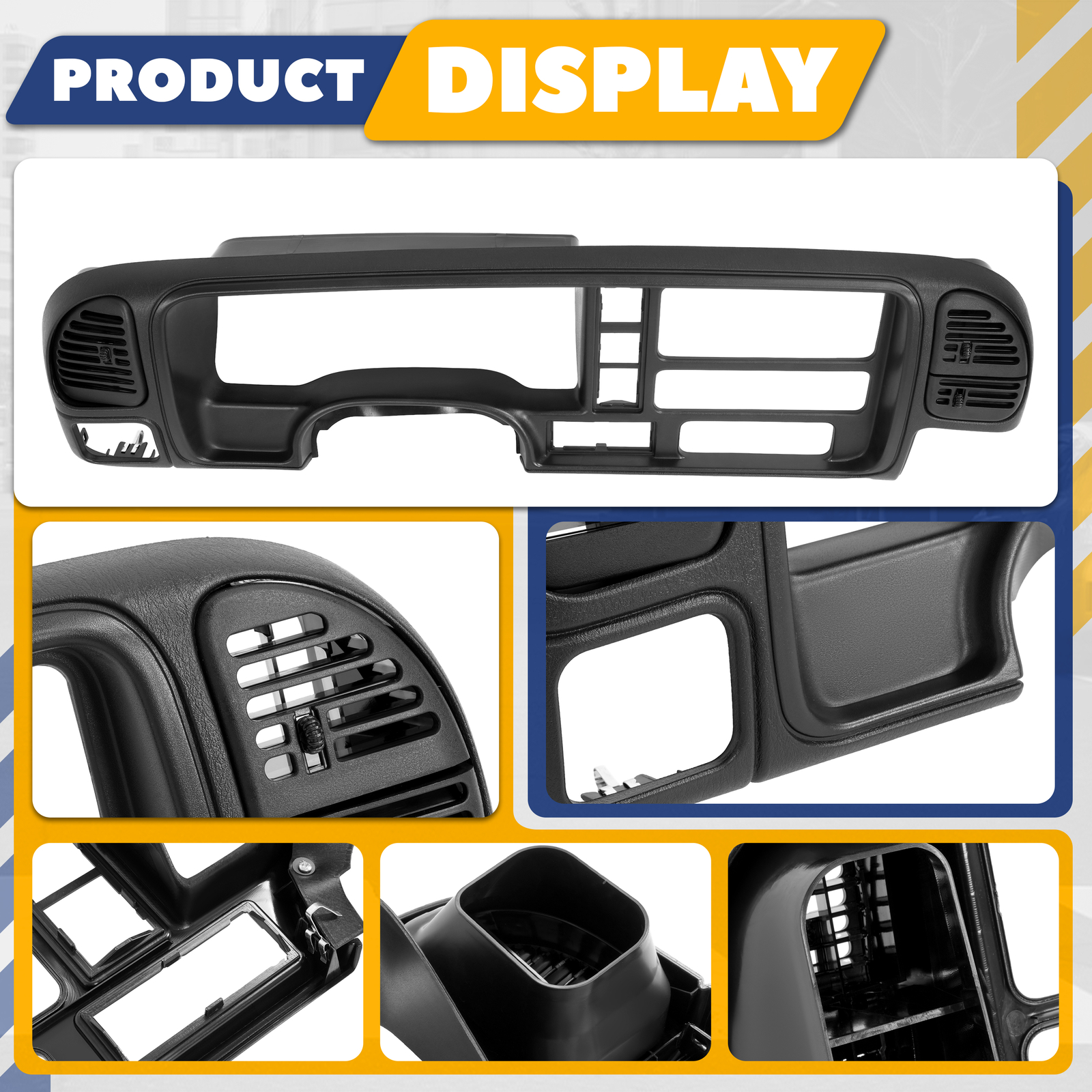 For Chevy Silverado 1995-99 Dashboard Radio Panel Bezel Instrument Cluster Gauge