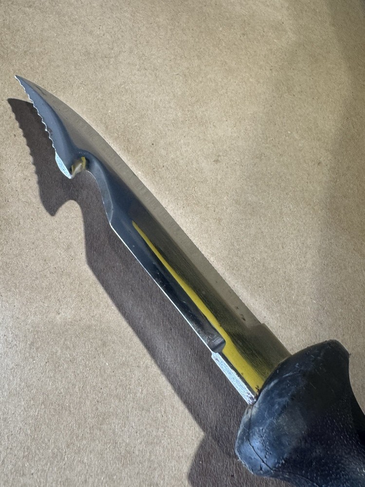 SunFish Hi-Cut Scuba Diving Knife with Sheath - Sharp Hooked Dagger Blade
