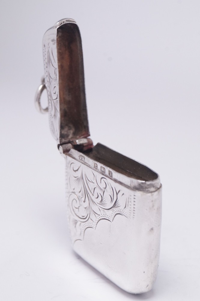 1908 Solid Sterling Silver Vesta Case - William Manton