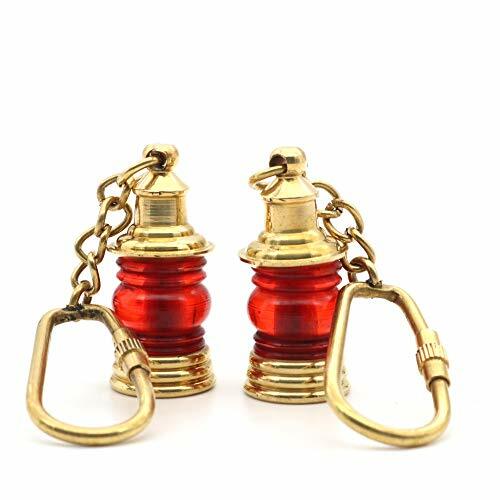 Keychain Miniature Medieval Brass Lantern Nautical Functional Handmade Accessory