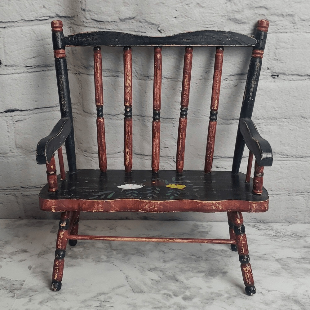 Handpainted Vintage Primitive Mini Chair