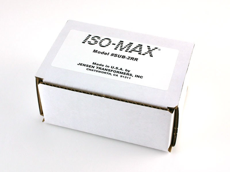 Jensen Transformers SUB-2RR Subwoofer Hum/Noise Eliminator/ Ground Loop Isolator