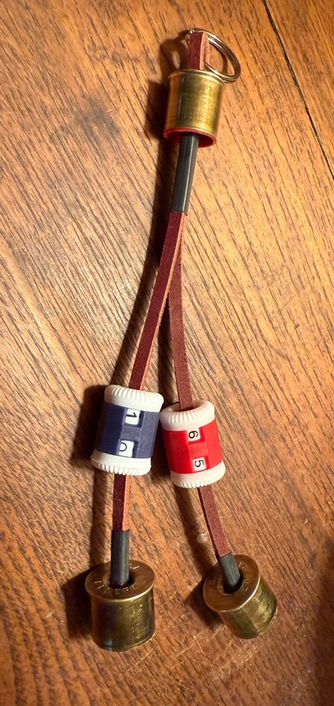 Upland Game Flush Bird Counters Brass Shell  / Leather