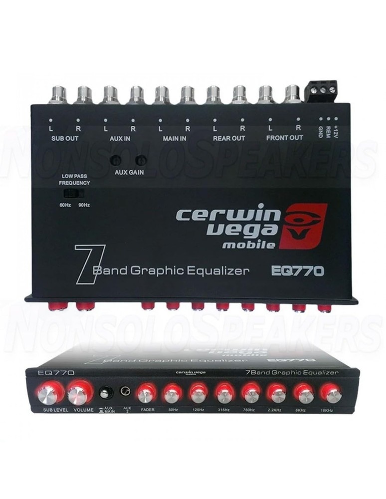CERWIN VEGA EQ-770 7-Band Parametric E with Auxiliary Input EQ