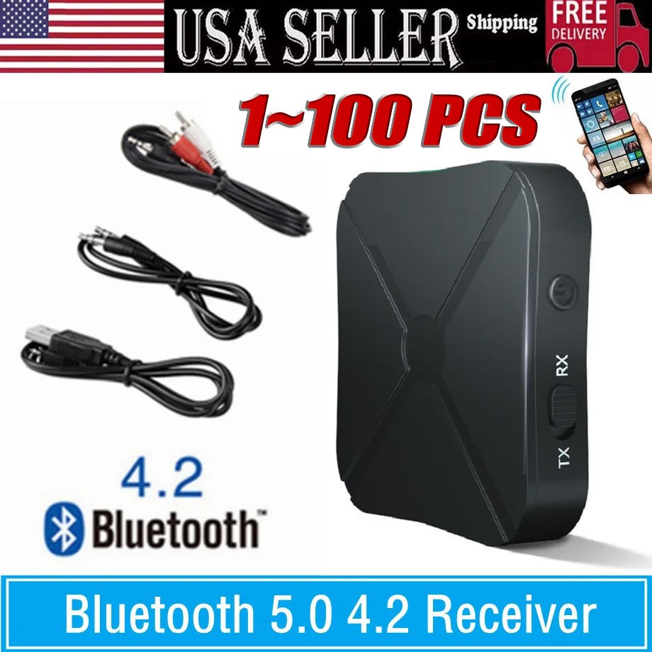 2in1Bluetooth Transmitter Receiver Wireless Adapter TV Home Stereo A2DPAudio lot