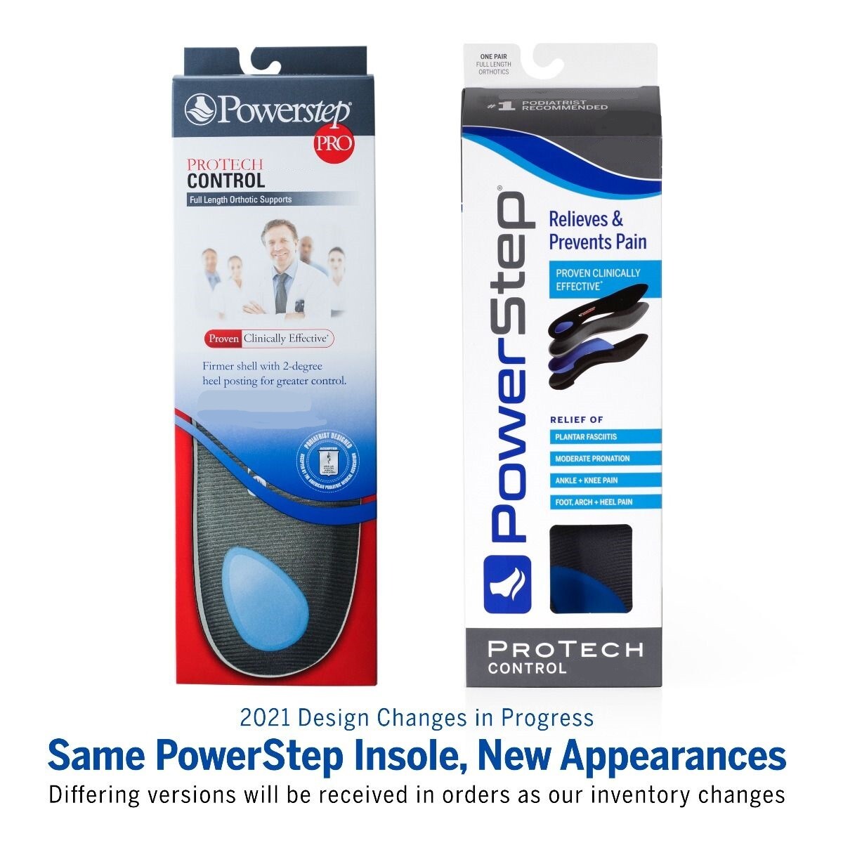 Powerstep Protech Control - Full Length Insoles - Extra Heel Support, Many Sizes