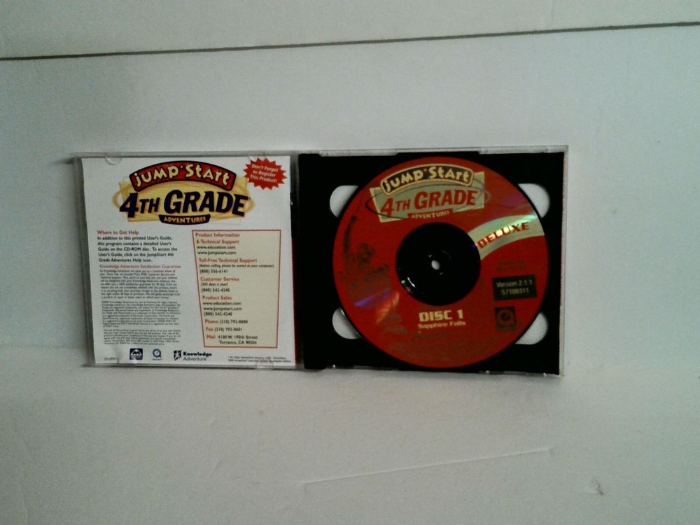 Jump Start 4th Grade Adventures PC 2000 Vintage Software CIB