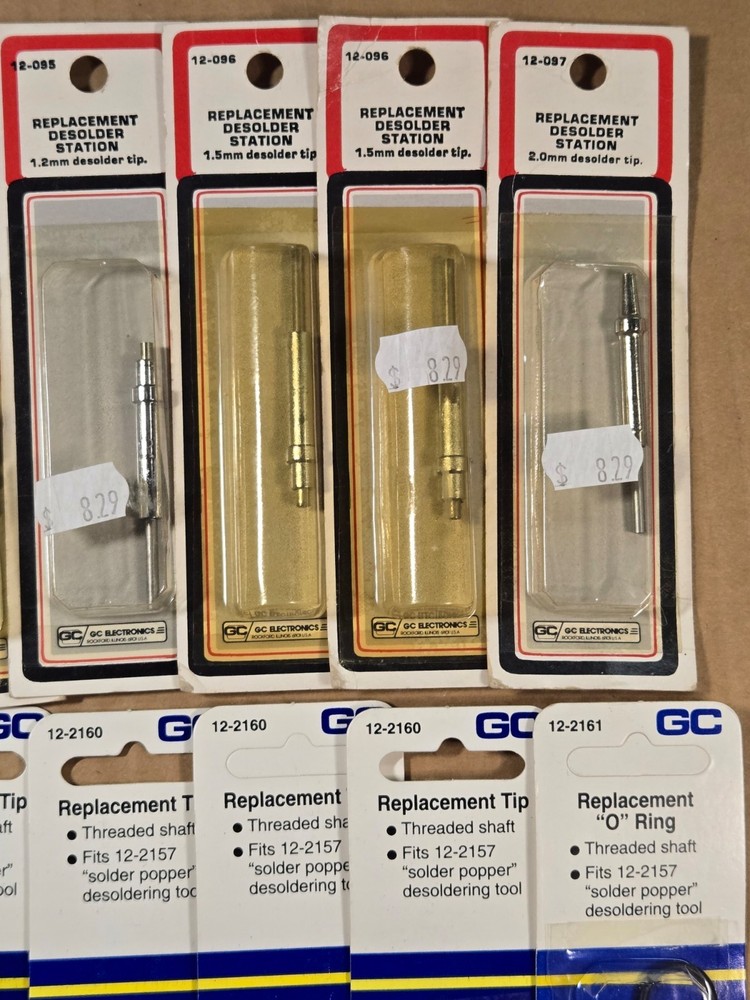 Lot 19 Assorted Replacement Desoldering Station Tips - GC Electronics
