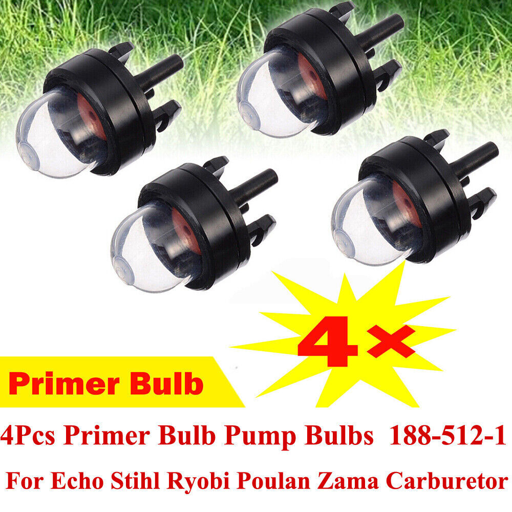 4Pack 188-512-1 PRIMER BULB Fits Poulan Echo Chainsaw Ryobi 2-Cycle Small Engine
