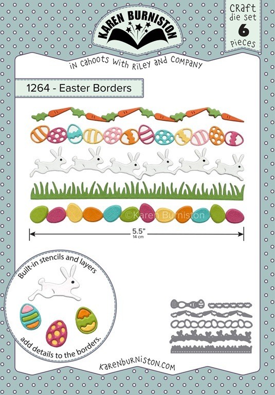 Karen Burniston Die 1264 Easter Borders