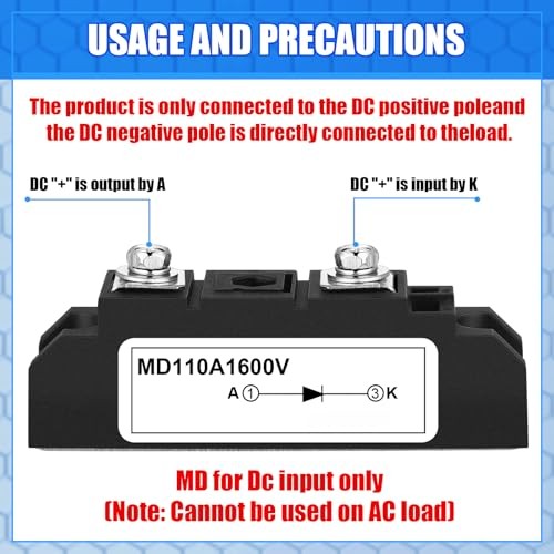 Pcs Md0a (00a)-6 Solar Diode, Anti Reverse One Way Diode Use Voltage Range: 1