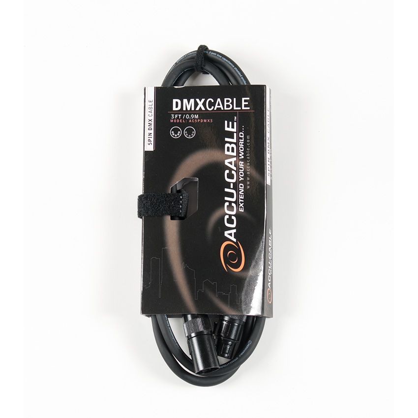 Accu-Cable 5-Pin DMX Cable, 03 ft