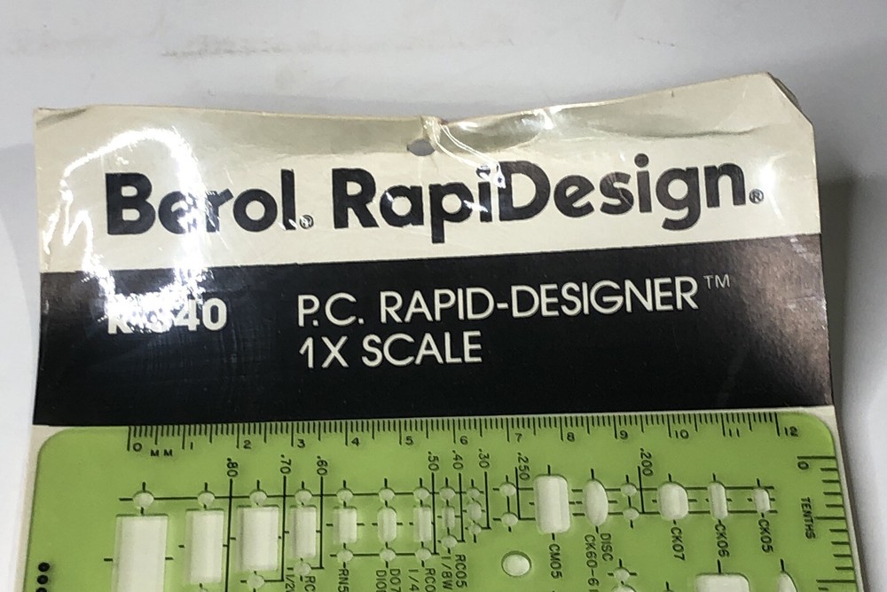 Berol Rapidesign Template - P.C. Rapid-Designer - R-340 1X Scale