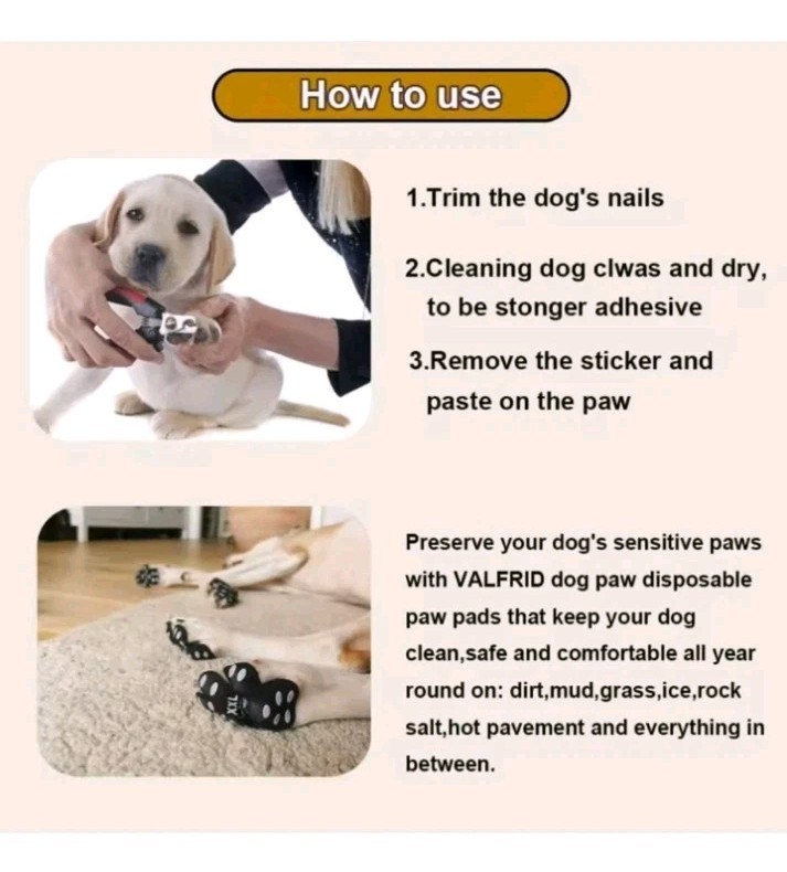 Dog Anti Slip Paw Grips Traction Paw Protection Stickers XXL 8 PCs / 2 Sets