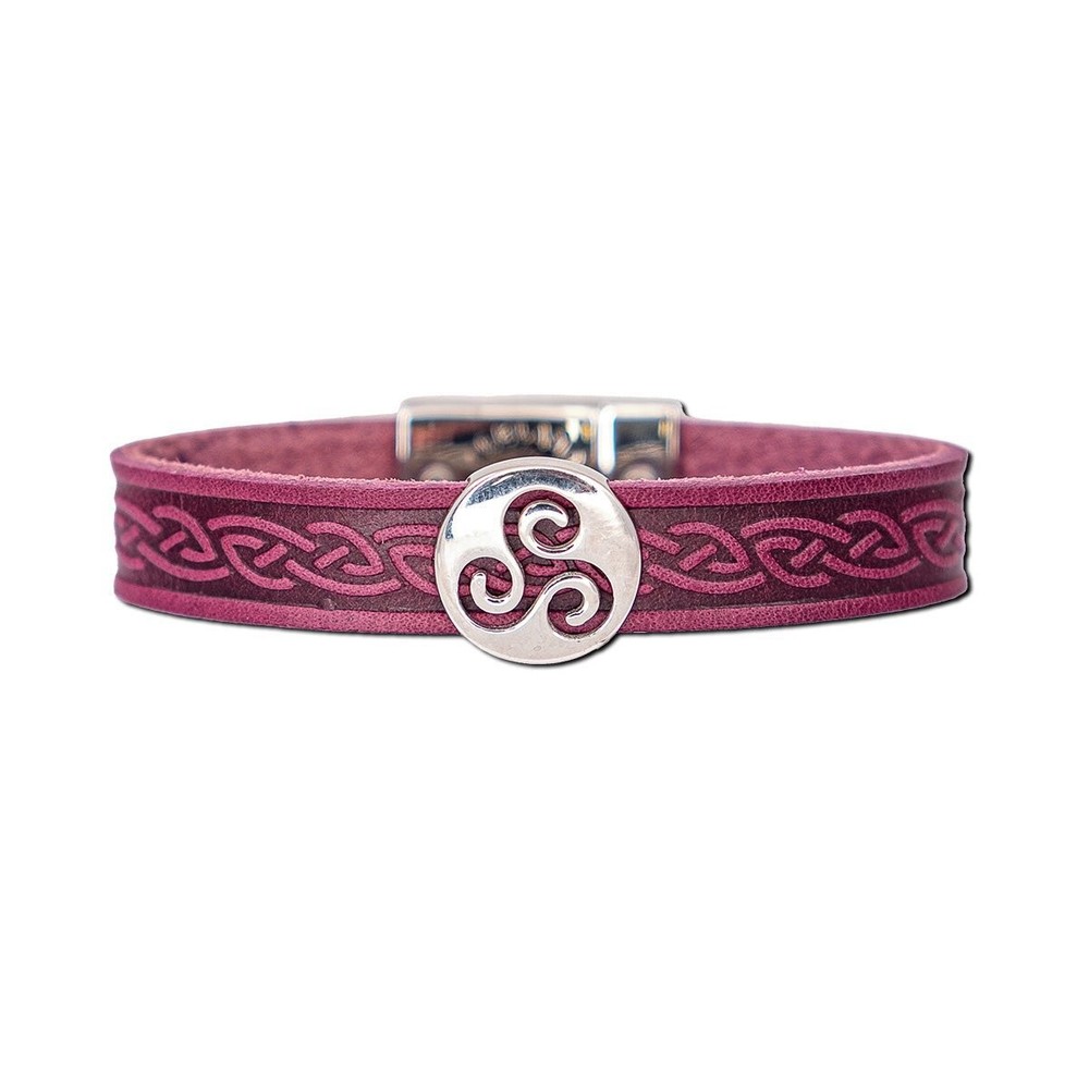 Lee River Triskele Leather Cuff Bracelet