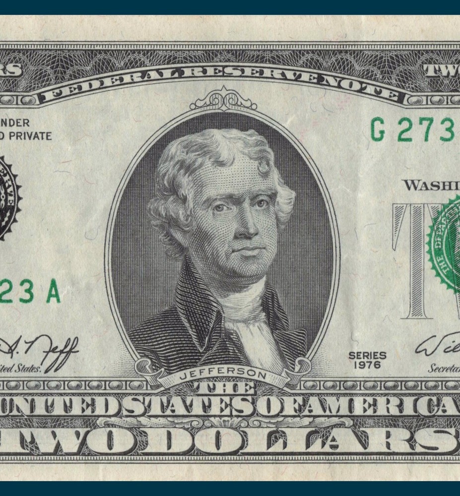 High Treasury Seal Error 1976 Third Print Shift Error Two$ Bill Trinary Alterna