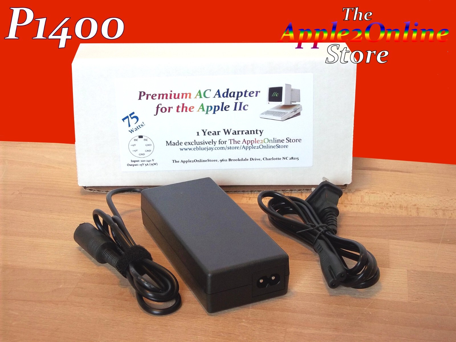 ✅ 🍎 Brand New 75 Watt Apple IIc AC Adapter ("Power Supply") - ✔️1 Yr Warranty💕